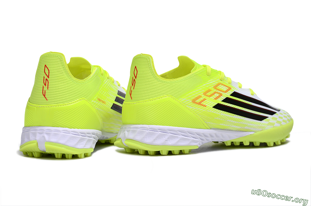 Adidas F50 Pro TF Football Shoes - Yellow/Black/Red 6