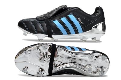 Adidas Predator 25 Elite Foldover Tongue FG Football Boots - Black/Blue/Silver