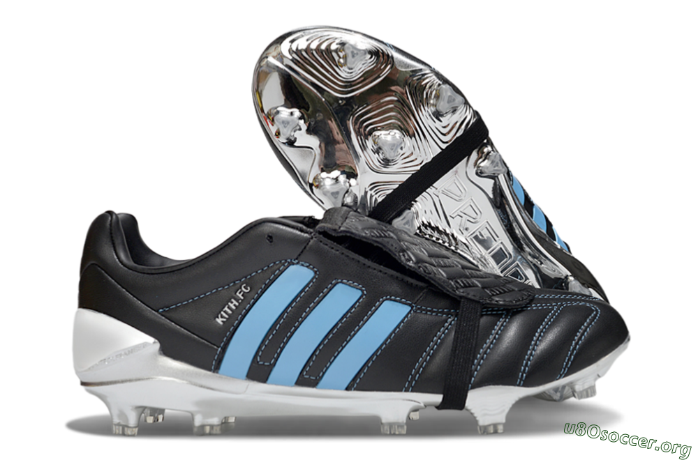 Adidas Predator 25 Elite Foldover Tongue FG Football Boots - Black/Blue/Silver 2