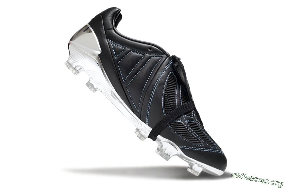 Adidas Predator 25 Elite Foldover Tongue FG Football Boots - Black/Blue/Silver 4