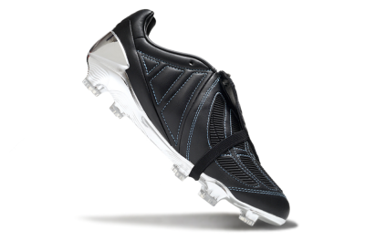 Adidas Predator 25 Elite Foldover Tongue FG Football Boots - Black/Blue/Silver