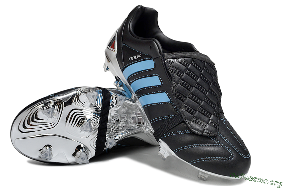 Adidas Predator 25 Elite Foldover Tongue FG Football Boots - Black/Blue/Silver 0