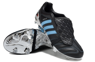 Adidas Predator 25 Elite Foldover Tongue FG Football Boots - Black/Blue/Silver