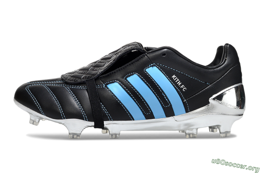 Adidas Predator 25 Elite Foldover Tongue FG Football Boots - Black/Blue/Silver 3