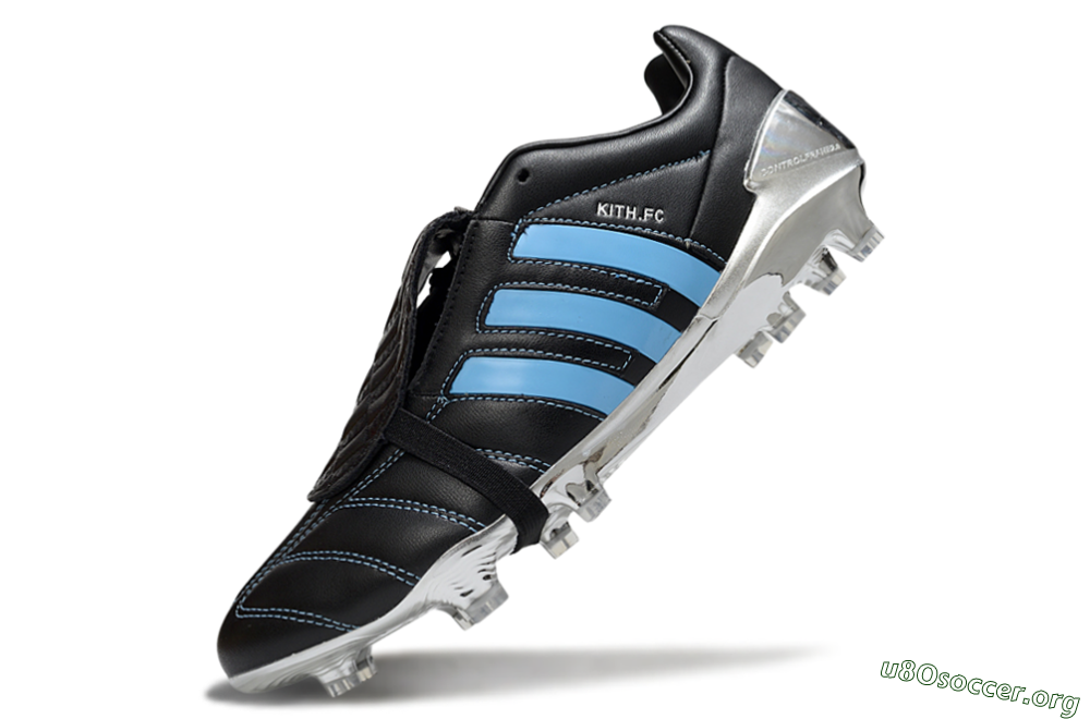 Adidas Predator 25 Elite Foldover Tongue FG Football Boots - Black/Blue/Silver 5
