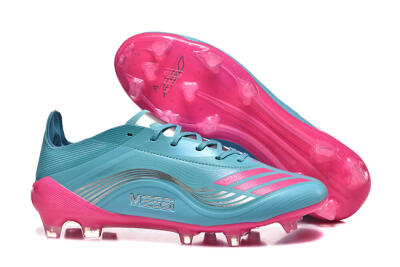 Messi x Adidas F50 Elite FG Football Boots - Jade/Pink/Silver