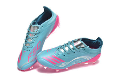 Messi x Adidas F50 Elite FG Football Boots - Jade/Pink/Silver