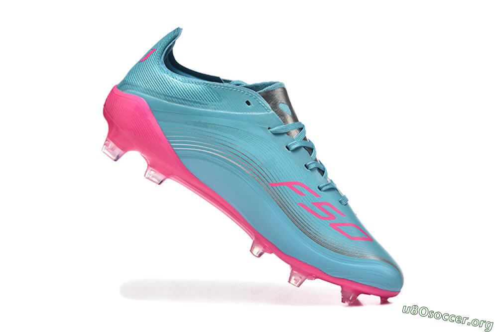 Messi x Adidas F50 Elite FG Football Boots - Jade/Pink/Silver 7