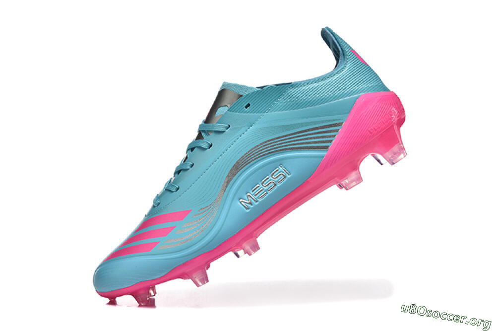 Messi x Adidas F50 Elite FG Football Boots - Jade/Pink/Silver 8