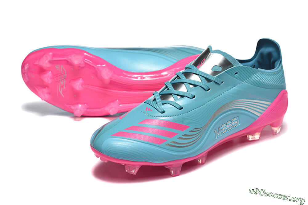 Messi x Adidas F50 Elite FG Football Boots - Jade/Pink/Silver 0