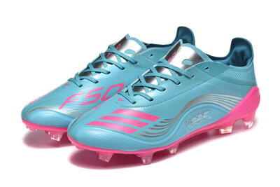 Messi x Adidas F50 Elite FG Football Boots - Jade/Pink/Silver