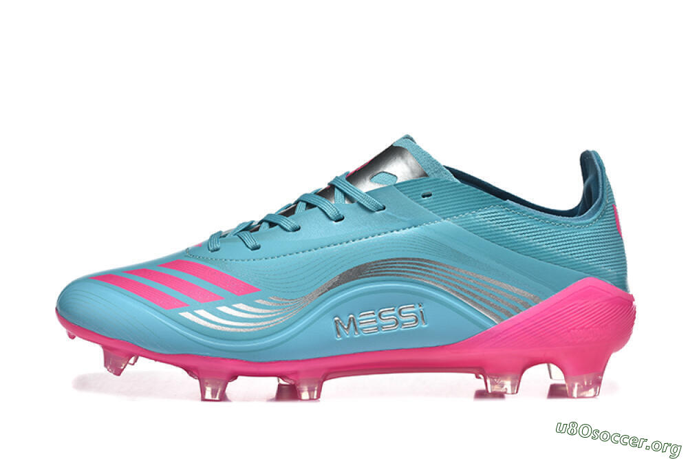 Messi x Adidas F50 Elite FG Football Boots - Jade/Pink/Silver 3