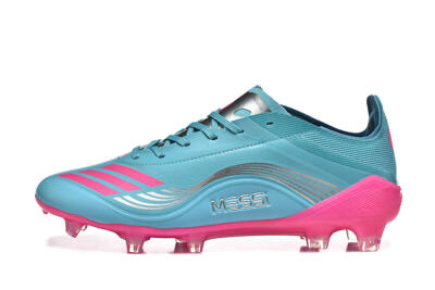 Messi x Adidas F50 Elite FG Football Boots - Jade/Pink/Silver