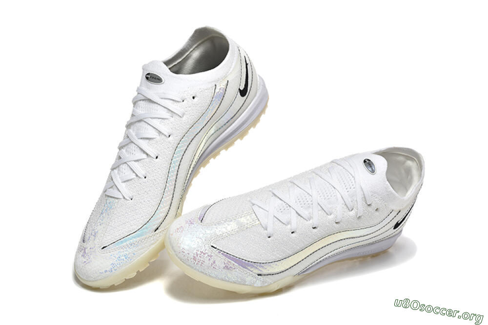 Nike Air Zoom Mercurial Vapor 16 Elite TF Football Shoes - White/Silver/Black 6