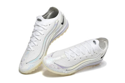 Nike Air Zoom Mercurial Vapor 16 Elite TF Football Shoes - White/Silver/Black