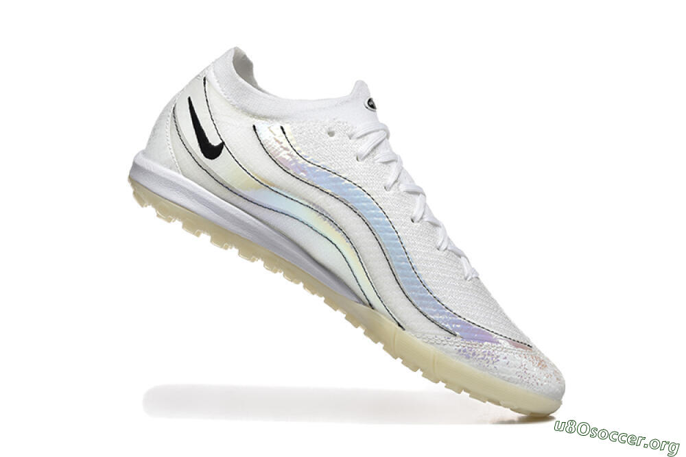 Nike Air Zoom Mercurial Vapor 16 Elite TF Football Shoes - White/Silver/Black 7