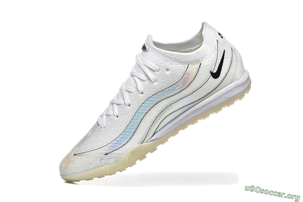 Nike Air Zoom Mercurial Vapor 16 Elite TF Football Shoes - White/Silver/Black 8