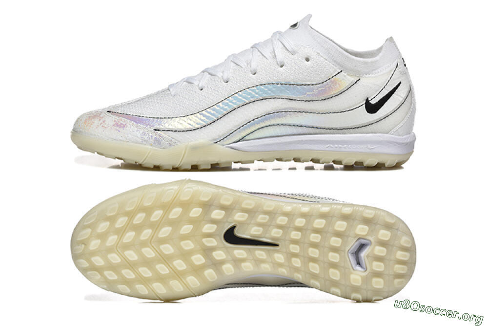 Nike Air Zoom Mercurial Vapor 16 Elite TF Football Shoes - White/Silver/Black 1