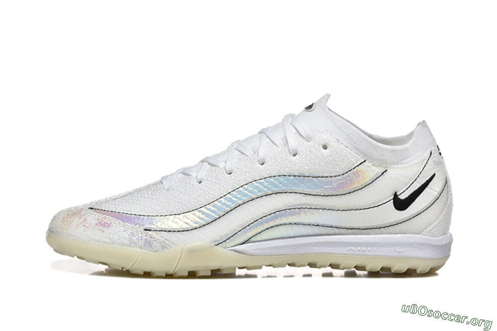 Nike Air Zoom Mercurial Vapor 16 Elite TF Football Shoes - White/Silver/Black 3