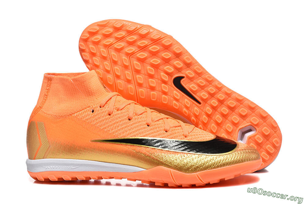 Nike Air Zoom Mercurial Superfly 10 Elite TF Football Shoes - Red/Black/Gold 2