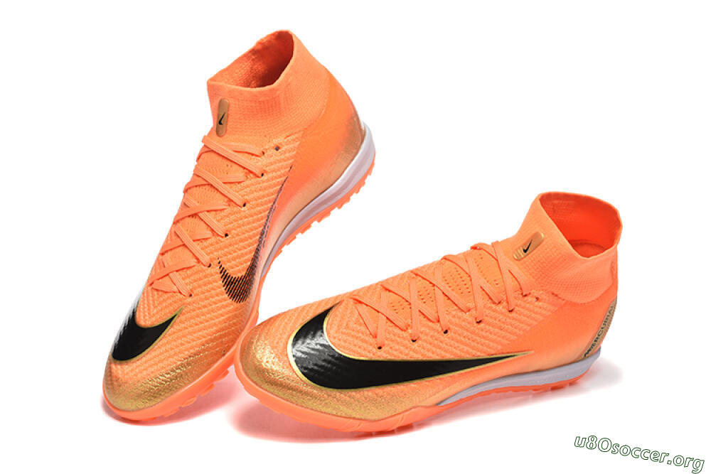 Nike Air Zoom Mercurial Superfly 10 Elite TF Football Shoes - Red/Black/Gold 6