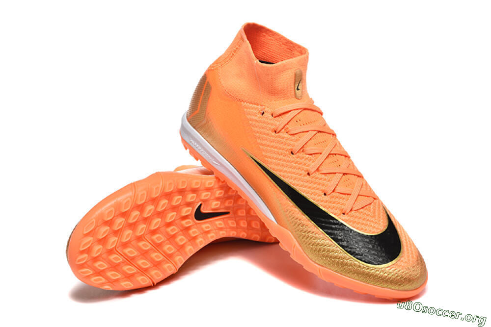 Nike Air Zoom Mercurial Superfly 10 Elite TF Football Shoes - Red/Black/Gold 4