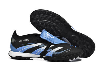Adidas Predator 25 Elite Foldover Tongue TF Football Shoes - Black/White/Blue