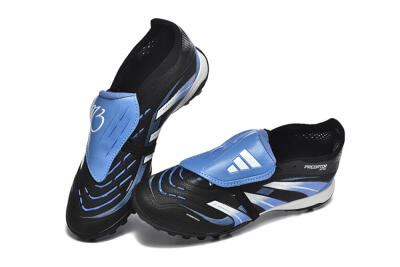 Adidas Predator 25 Elite Foldover Tongue TF Football Shoes - Black/White/Blue