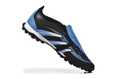 Adidas Predator 25 Elite Foldover Tongue TF Football Shoes - Black/White/Blue