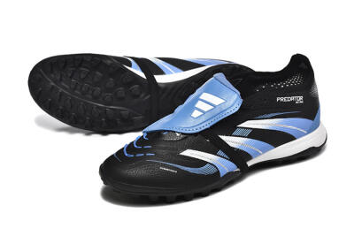 Adidas Predator 25 Elite Foldover Tongue TF Football Shoes - Black/White/Blue
