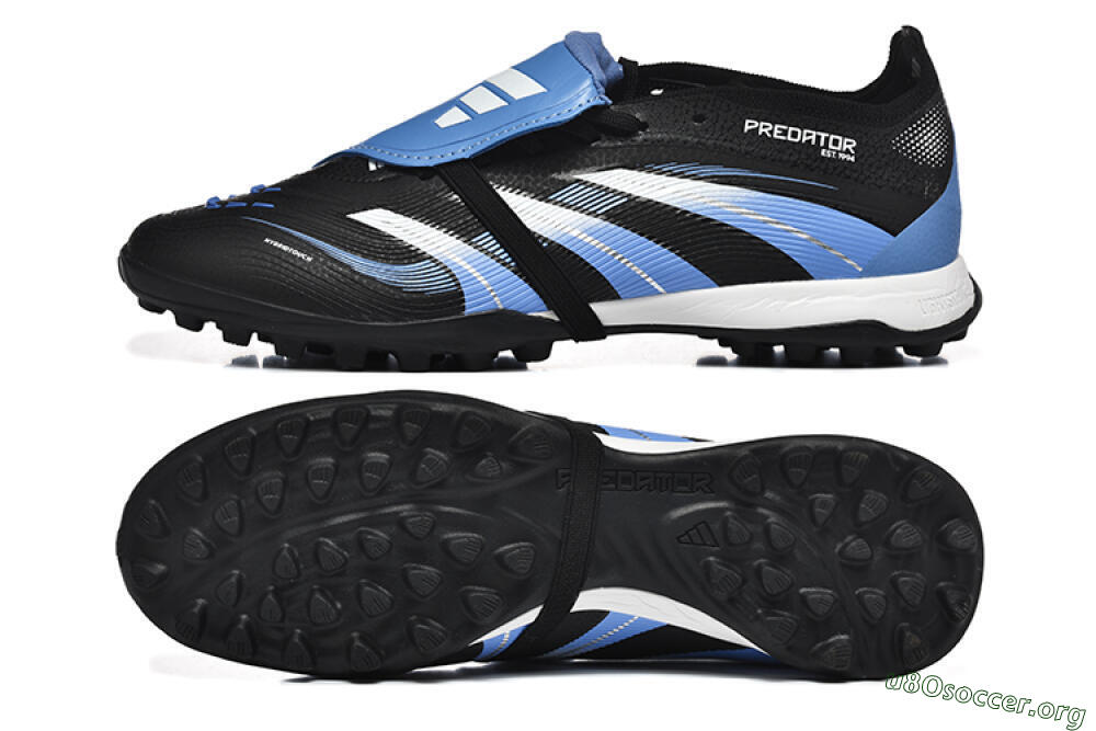 Adidas Predator 25 Elite Foldover Tongue TF Football Shoes - Black/White/Blue 1