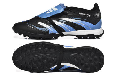 Adidas Predator 25 Elite Foldover Tongue TF Football Shoes - Black/White/Blue