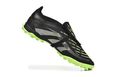 Adidas Predator 25 Elite Foldover Tongue TF Football Shoes - Black/Silver/Yellow