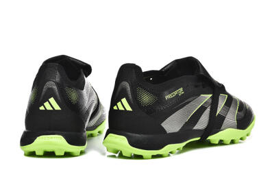 Adidas Predator 25 Elite Foldover Tongue TF Football Shoes - Black/Silver/Yellow