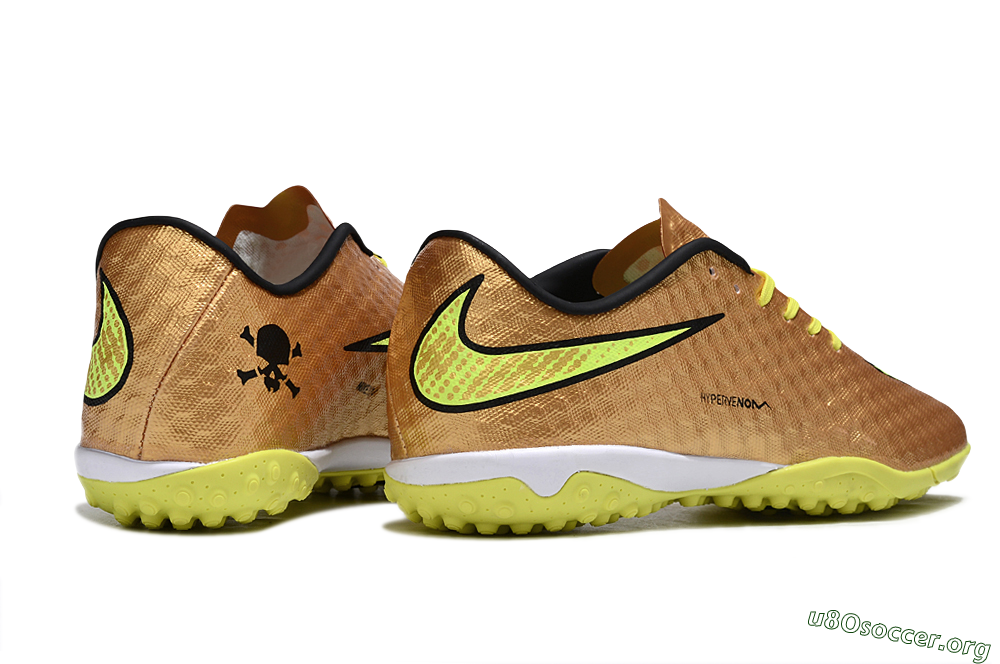 Nike Hypervenom Phantom TF Football Shoes - Gold/Black/Yellow 6
