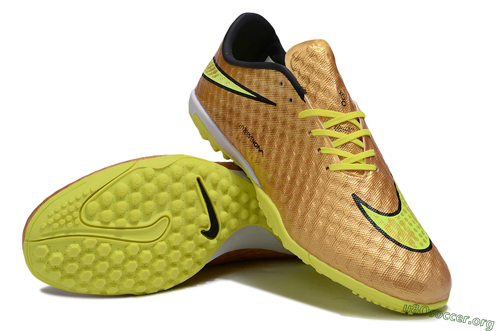 Nike Hypervenom Phantom TF Football Shoes - Gold/Black/Yellow 0