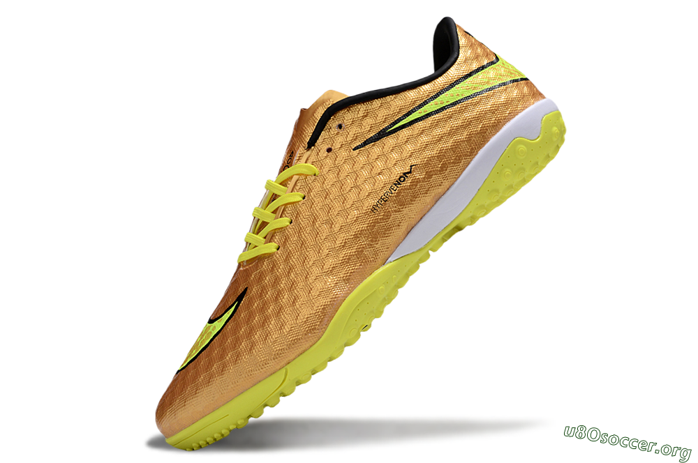 Nike Hypervenom Phantom TF Football Shoes - Gold/Black/Yellow 5