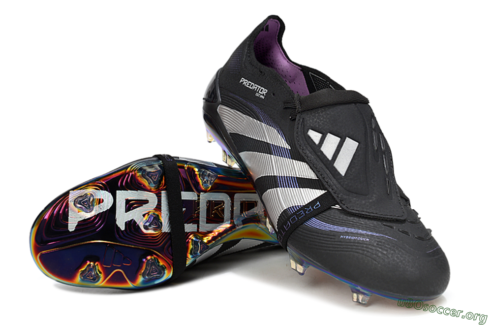 Adidas Predator 25 EliteFoldover Tongue FG Football Boots - Black/Silver/Blue 0