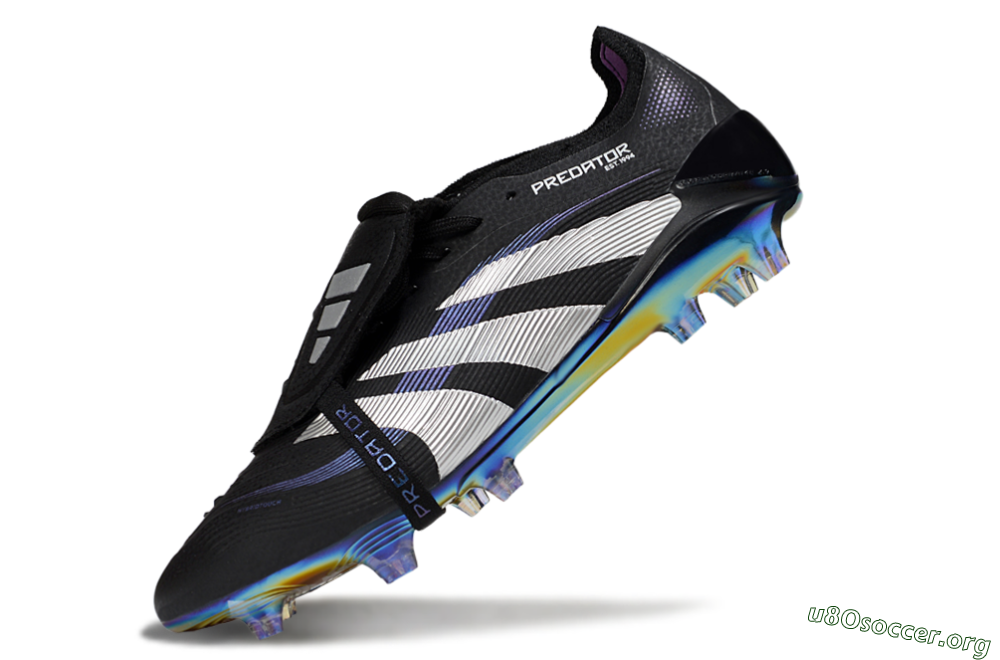 Adidas Predator 25 EliteFoldover Tongue FG Football Boots - Black/Silver/Blue 5