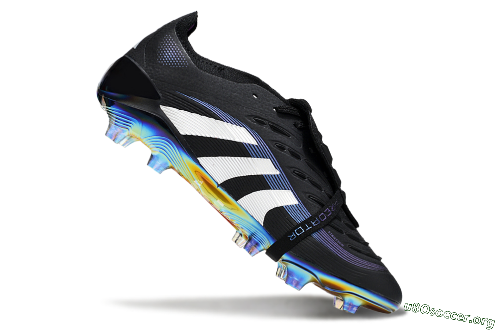 Adidas Predator 25 EliteFoldover Tongue FG Football Boots - Black/Silver/Blue 4