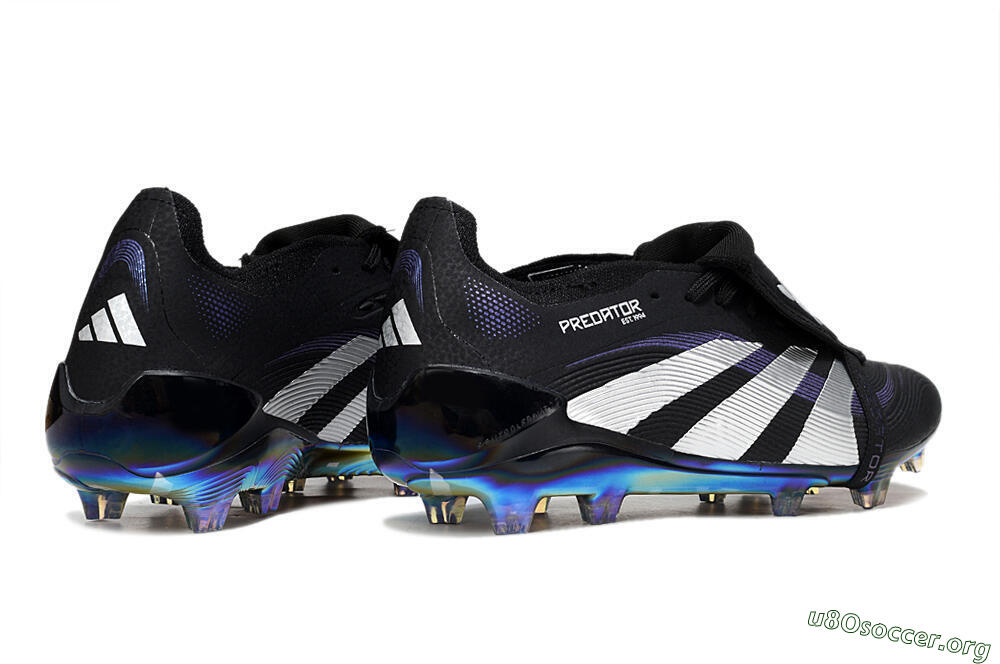 Adidas Predator 25 EliteFoldover Tongue FG Football Boots - Black/Silver/Blue 6