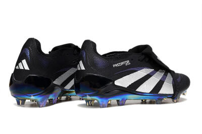 Adidas Predator 25 EliteFoldover Tongue FG Football Boots - Black/Silver/Blue
