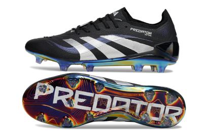 Adidas Predator 25 Elite FG Football Boots - Black/Silver/Blue