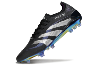 Adidas Predator 25 Elite FG Football Boots - Black/Silver/Blue
