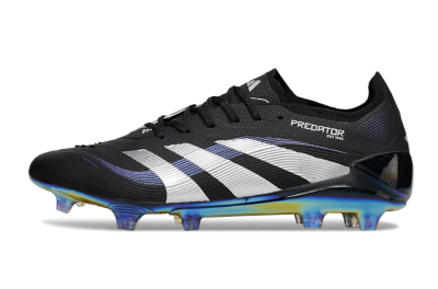 Adidas Predator 25 Elite FG Football Boots - Black/Silver/Blue