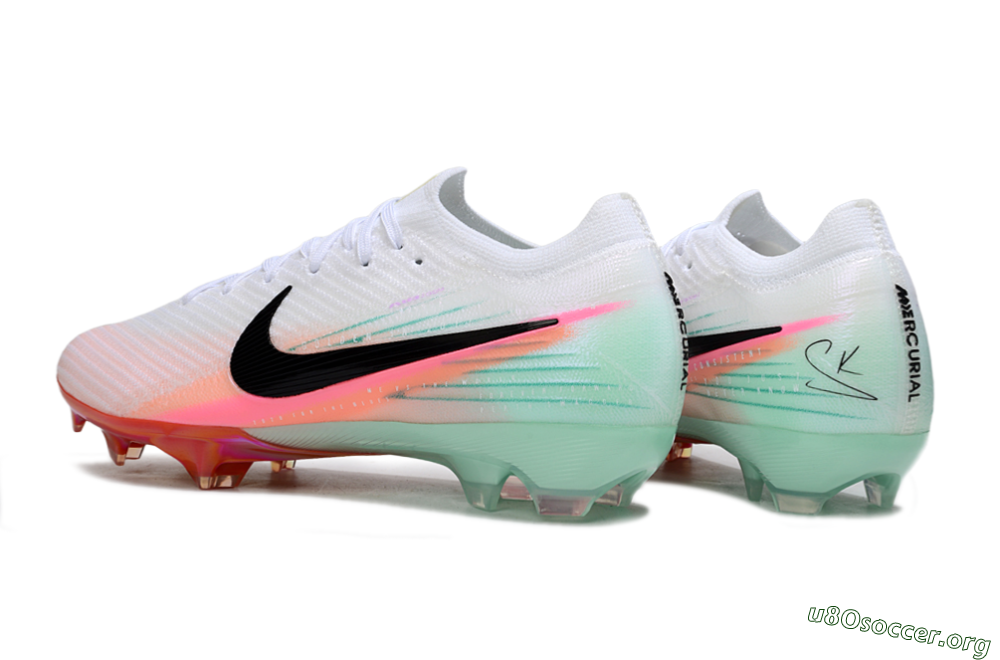 Nike Air Zoom Mercurial Vapor 16 Elite FG Football Boots - White/Black/Pink 4