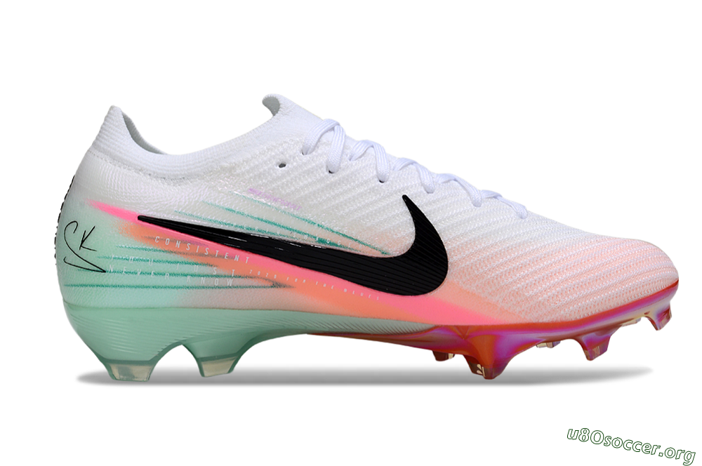 Nike Air Zoom Mercurial Vapor 16 Elite FG Football Boots - White/Black/Pink 5