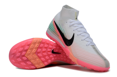 Nike Air Zoom Mercurial Superfly 10 Elite TF Football Shoes - White/Pink/Black