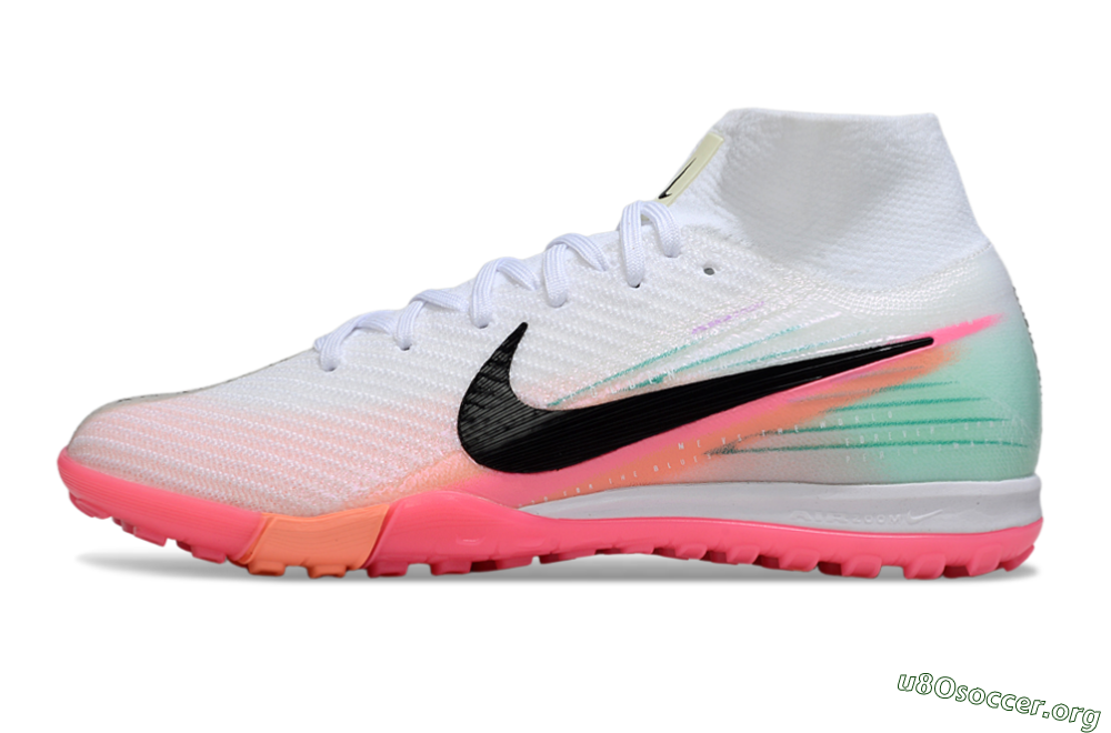 Nike Air Zoom Mercurial Superfly 10 Elite TF Football Shoes - White/Pink/Black 3