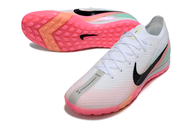 Nike Air Zoom Mercurial Vapor 16 Elite TF Football Shoes - White/Black/Pink